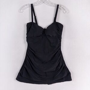 Shore Shapes Swimwear One Piece Swimsuit Dress US 10 Black Padded Bust Lined